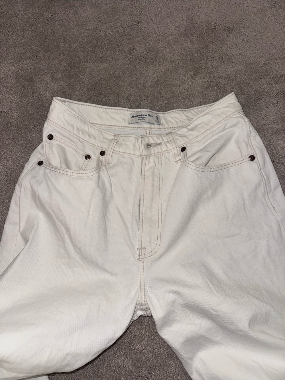 Abercrombie & Fitch High-Rise White Women’s Jeans